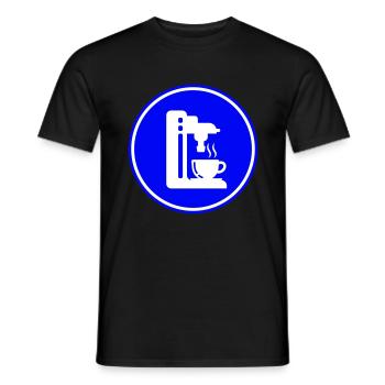 Coffee machine symbol - Men's T-Shirt - black - Front - AI Model Male 178 light (178cm)