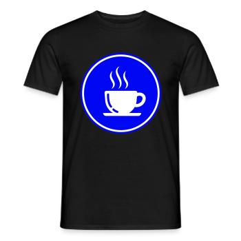 Tasse à café - T-shirt homme - noir - Devant - AI Model Male 178 light (178cm)