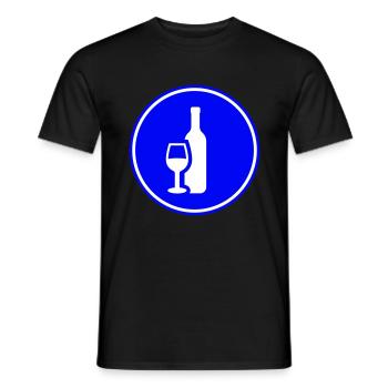 Wein Icon - Männer T-Shirt - Schwarz - Vorne - AI Model Male 178 light (178cm)