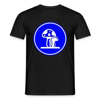 Symbole des champignons - T-shirt homme - noir - Devant - AI Model Male 178 light (178cm)