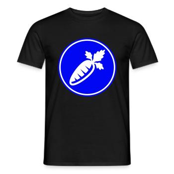 Symbole de la carotte - T-shirt homme - noir - Devant - AI Model Male 178 light (178cm)