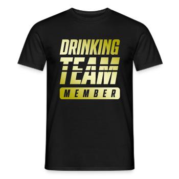 Drinking Team - Men's T-Shirt - black - Front - AI Model Male 178 light (178cm)