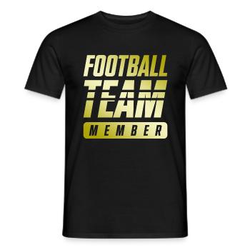 Football Team - Men's T-Shirt - black - Front - AI Model Male 178 light (178cm)
