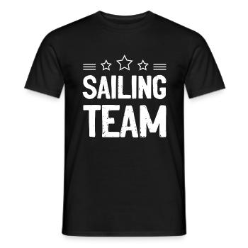 Équipe de voile - T-shirt homme - noir - Devant - AI Model Male 178 light (178cm)
