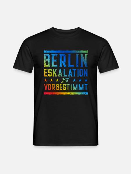 Berlin Eskalation - Männer T-Shirt - Schwarz