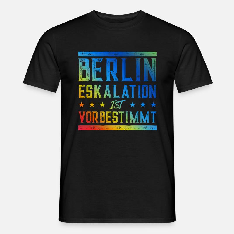 Berlin Eskalation - Männer T-Shirt - Schwarz