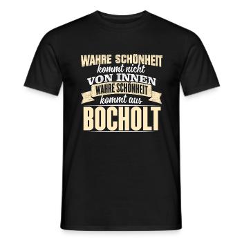 BOCHOLT - Schönheit - Männer T-Shirt - Schwarz - Vorne - AI Model Male 178 light (178cm)