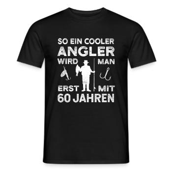 Angler und Angeln 60 Geburtstag 60 Jahre Sprüche - Männer T-Shirt - Schwarz - Vorne - AI Model Male 178 light (178cm)