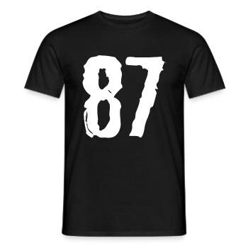 87 Number jersey - Men's T-Shirt - black - Front - AI Model Male 178 light (178cm)