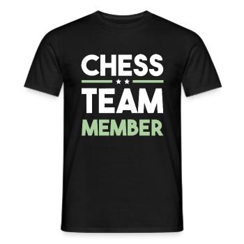 Chess Team - Men's T-Shirt - black - Front - AI Model Male 178 light (178cm)
