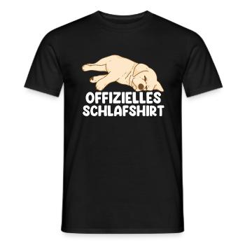 Offizielles Schlafshirt Schlafender Hund - Männer T-Shirt - Schwarz - Vorne - AI Model Male 178 light (178cm)