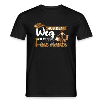 Line Dance Linedance Tanzen Aus dem Weg - Männer T-Shirt - Schwarz - Vorne - AI Model Male 178 light (178cm)