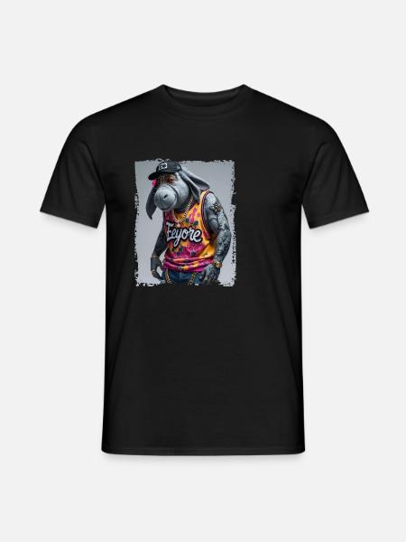 Hip Hop Eeyore Rapper - Männer T-Shirt - Schwarz