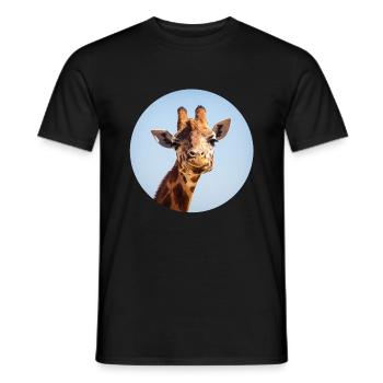 Lucy Goes Datant Girafe Logo - T-shirt homme - noir - Devant - AI Model Male 178 light (178cm)