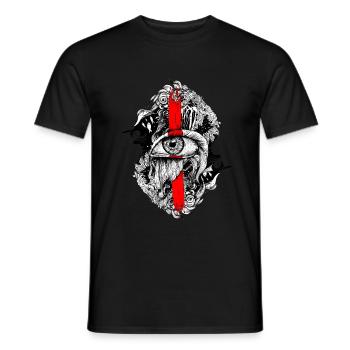 Second eye ocean - Men's T-Shirt - black - Front - AI Model Male 178 light (178cm)