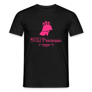 feuerwehr mutige prinzessin frau - Männer T-Shirt - Schwarz - Vorne - AI Model Male 178 light (178cm)