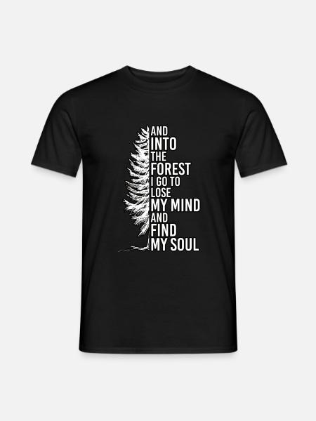 Wald wandern Natur genießen als Förster - Männer T-Shirt - Schwarz