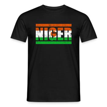 Niger - Men's T-Shirt - black - Front - AI Model Male 178 light (178cm)