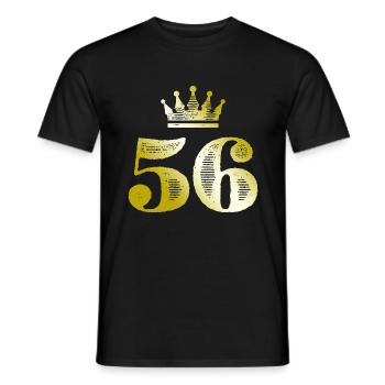56 Number Crown Gold - Men's T-Shirt - black - Front - AI Model Male 178 light (178cm)