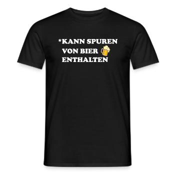 Bier Alkohol Spruch Kann Spuren von Bier enthalten - Männer T-Shirt - Schwarz - Vorne - AI Model Male 178 light (178cm)