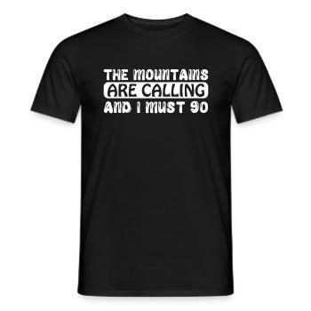 Les montagnes m’appellent et je dois y aller - T-shirt homme - noir - Devant - AI Model Male 178 light (178cm)
