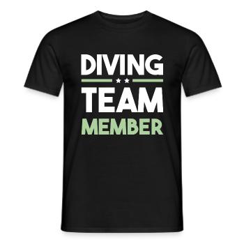 Diving Team - Men's T-Shirt - black - Front - AI Model Male 178 light (178cm)