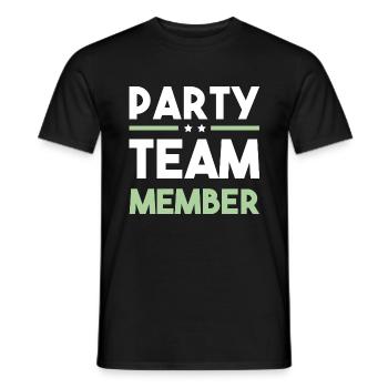 Party Team - Men's T-Shirt - black - Front - AI Model Male 178 light (178cm)