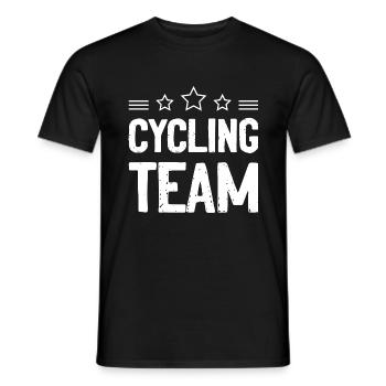Cycling Team Team - Men's T-Shirt - black - Front - AI Model Male 178 light (178cm)