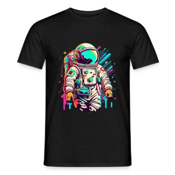 Astronaut Weltraum Raumfahrt - Männer T-Shirt - Schwarz - Vorne - AI Model Male 178 light (178cm)