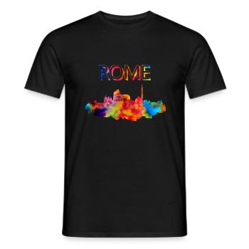Don de Rome, capitale de l'Italie, capitale de l'Italie - T-shirt homme - noir - Devant - AI Model Male 178 light (178cm)