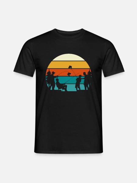 Retro Fishing - Men's T-Shirt - black