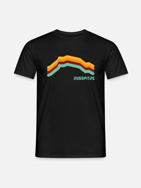 Zugspitze 2962 Garmisch Partenkirchen Bayern Retro - Männer T-Shirt - Schwarz