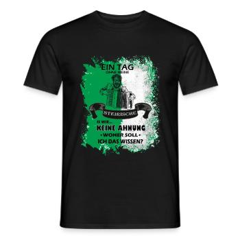 Steiermark Spruch Steirische Harmonika - Männer T-Shirt - Schwarz - Vorne - AI Model Male 178 light (178cm)