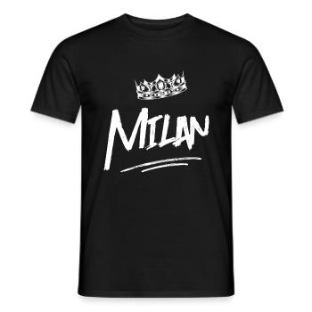 Milan - Männer T-Shirt - Schwarz - Vorne - AI Model Male 178 light (178cm)