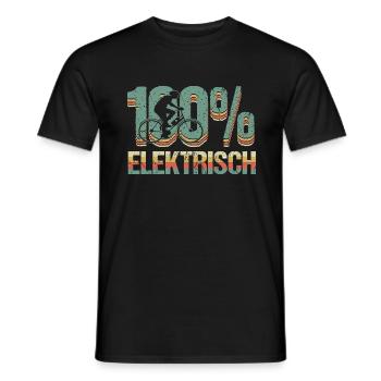 E-Bike EBike Elektrofahrrad 100% elektrisch - Männer T-Shirt - Schwarz - Vorne - AI Model Male 178 light (178cm)