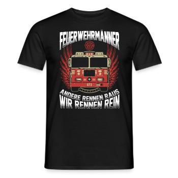 Feuerwehrmänner - Männer T-Shirt - Schwarz - Vorne - AI Model Male 178 light (178cm)