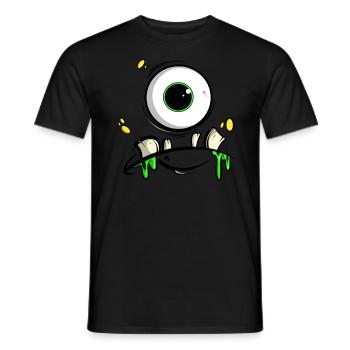 Monster face - Men's T-Shirt - black - Front - AI Model Male 178 light (178cm)