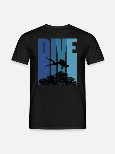 Tauchen Taucher Korallenriff Geschenk - Männer T-Shirt - Schwarz