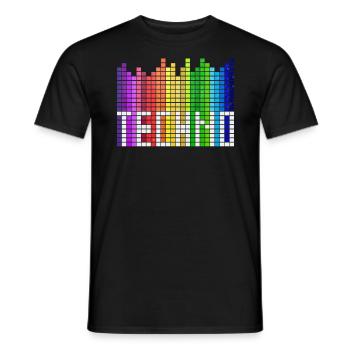 Techno Equalizer Music Festival - Men's T-Shirt - black - Front - AI Model Male 178 light (178cm)