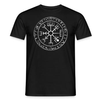Wikinger Schutzrune Runenkreis - Männer T-Shirt - Schwarz - Vorne - AI Model Male 178 light (178cm)