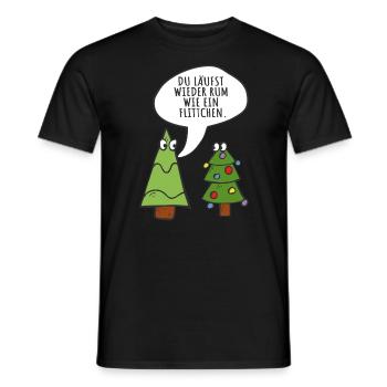 Lustige Tannen Weihnachtsbäume - Männer T-Shirt - Schwarz - Vorne - AI Model Male 178 light (178cm)