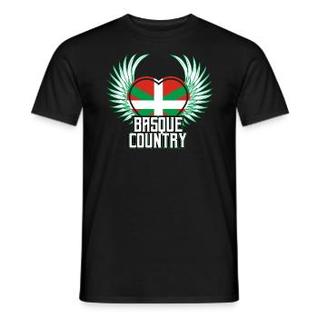 Baskenland - Männer T-Shirt - Schwarz - Vorne - AI Model Male 178 light (178cm)