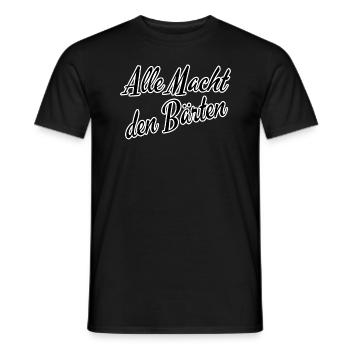 Alle Macht den Bärten - Männer T-Shirt - Schwarz - Vorne - AI Model Male 178 light (178cm)