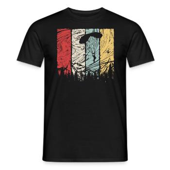 Paragliding Skydiving Gift Retro - Men's T-Shirt - black - Front - AI Model Male 178 light (178cm)