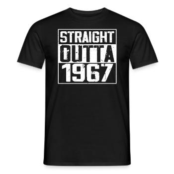 Straight Outta 1967 Retro 1967 Jubiläumsgeschenk - Männer T-Shirt - Schwarz - Vorne - AI Model Male 178 light (178cm)