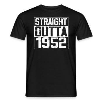Straight Outta 1952 Cadeau Anniversaire 1952 Retro - T-shirt homme - noir - Devant - AI Model Male 178 light (178cm)
