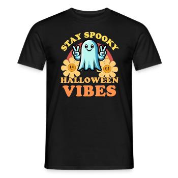 Stay Spooky Halloween Vibes - Men's T-Shirt - black - Front - AI Model Male 178 light (178cm)