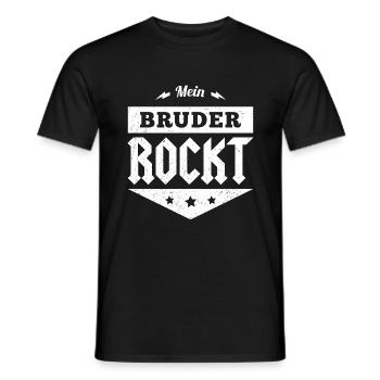 Mon frère Rockt - T-shirt homme - noir - Devant - AI Model Male 178 light (178cm)
