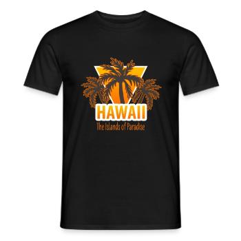 Hawaii The Islands of Paradise - Men's T-Shirt - black - Front - AI Model Male 178 light (178cm)