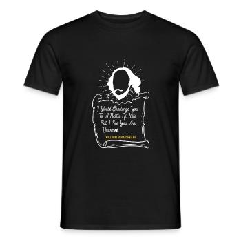 Shakespeare Sarcastic Quote Funny - T-shirt homme - noir - Devant - AI Model Male 178 light (178cm)